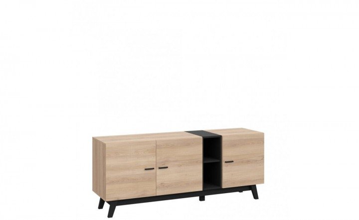 Тумба ТВ CAREA CERT131 FORTE слива Comano/чорний мат/ дуб